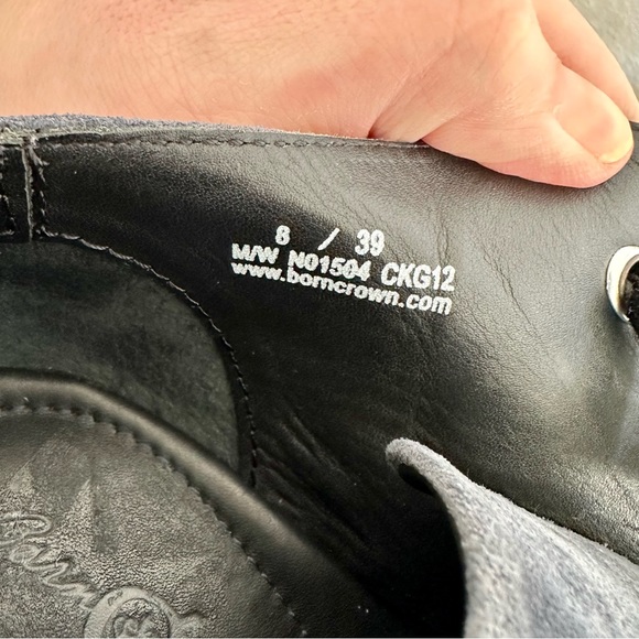 Born Crown Kensi Gray Suede Wedge Lace Up Shoes Size 8 - Picture 9 of 12